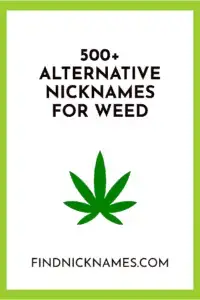 500 Alternative Nicknames For Weed Find Nicknames