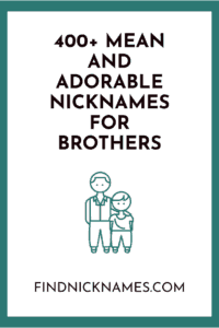 400 Mean and Adorable Nicknames For Brothers — Find Nicknames
