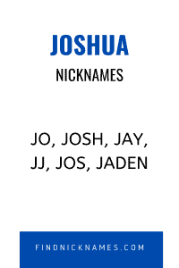 Joshua nicknames