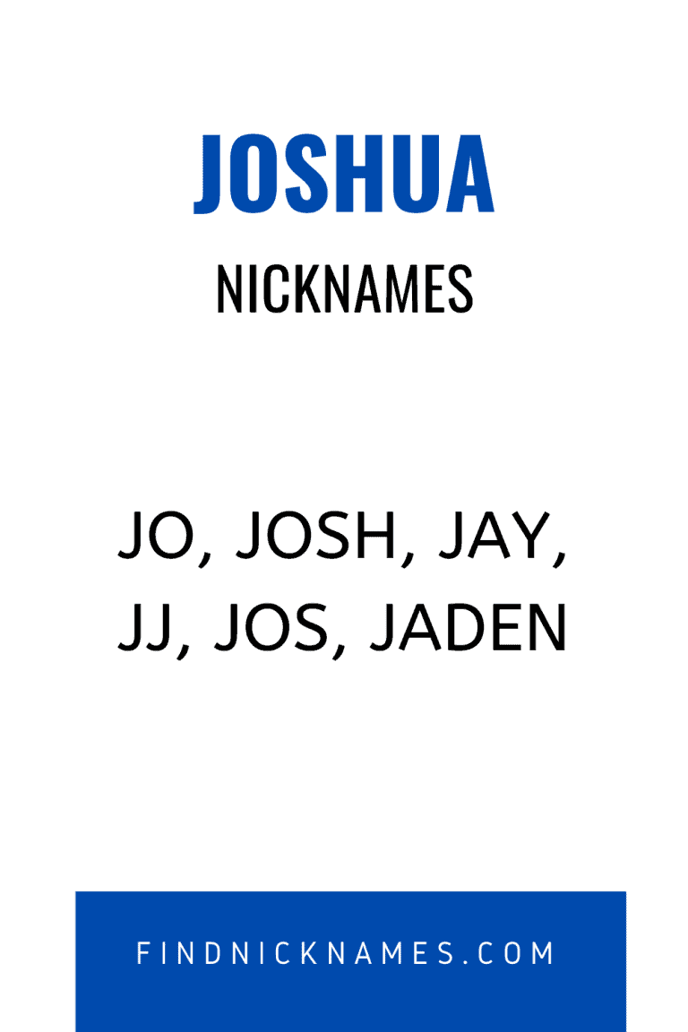 40+ Awesome Nicknames for Joshua — Find Nicknames