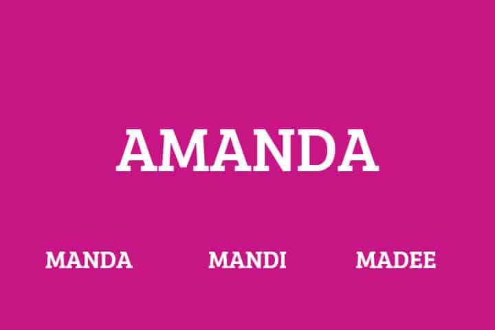 Nicknames for Amanda