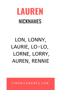Nicknames for Lauren