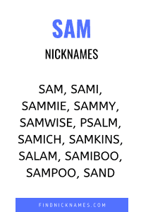 Nicknames for sam