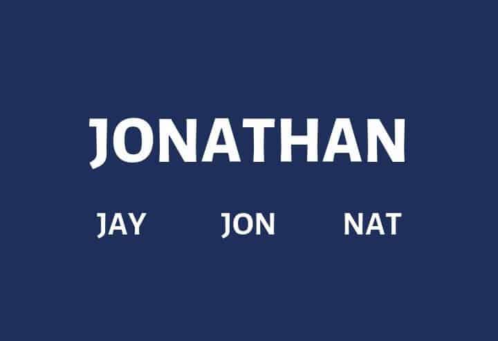 Nicknames for Jonathan