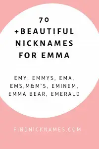 70 Beautiful Nicknames For Emma Find Nicknames