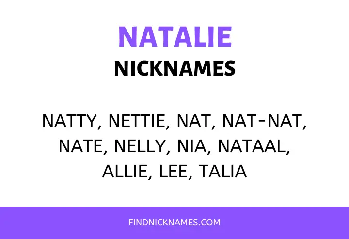 38+ Nicknames for name natalie ideas
