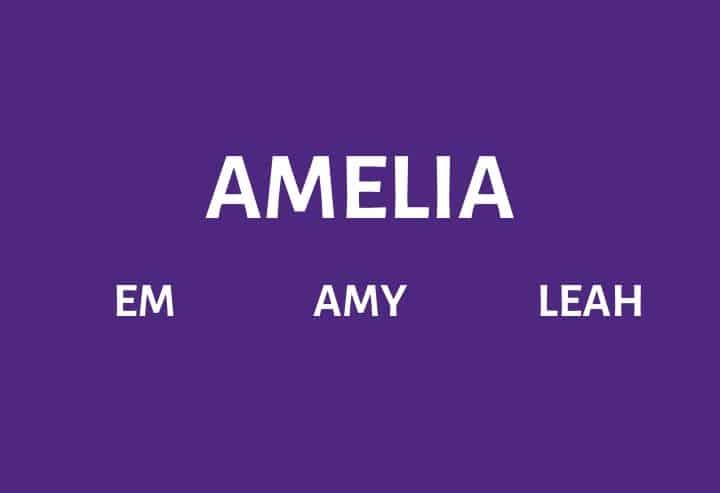 pet names for Amelia