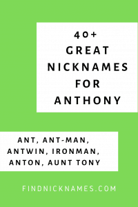 Anthony Nicknames