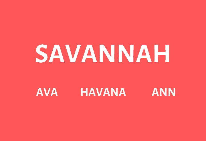 Nicknames for Savannah