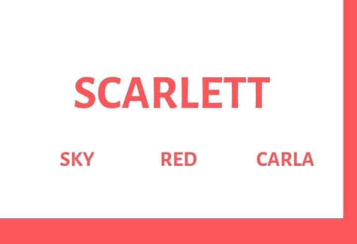 Nicknames for Scarlett