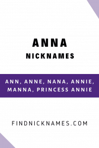 Anna Nicknames