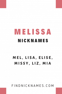 Melissa Nicknames