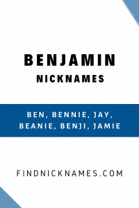 Benjamin Nicknames