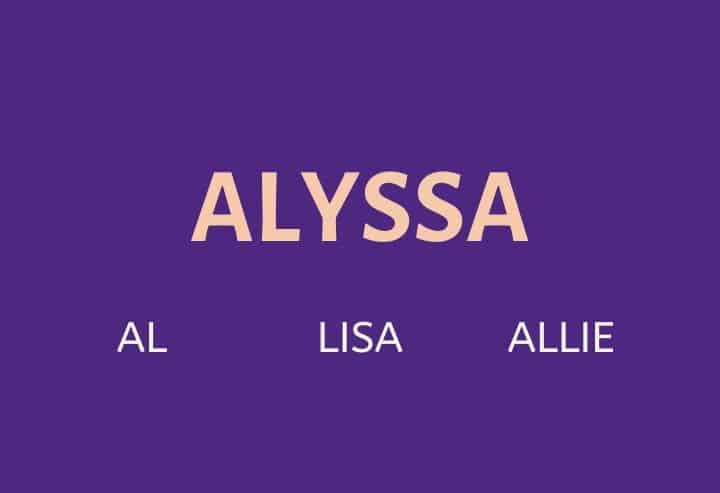 Nicknames for Alyssa