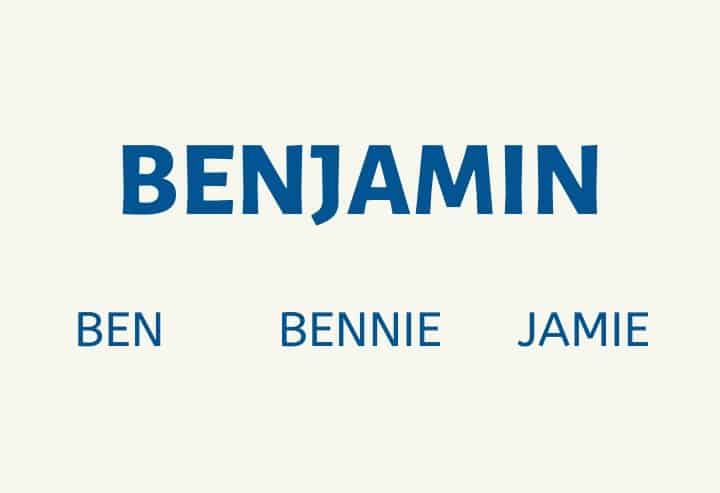 Nicknames for Benjamin