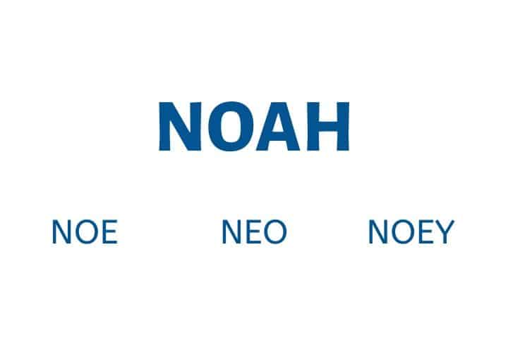 Nicknames for Noah