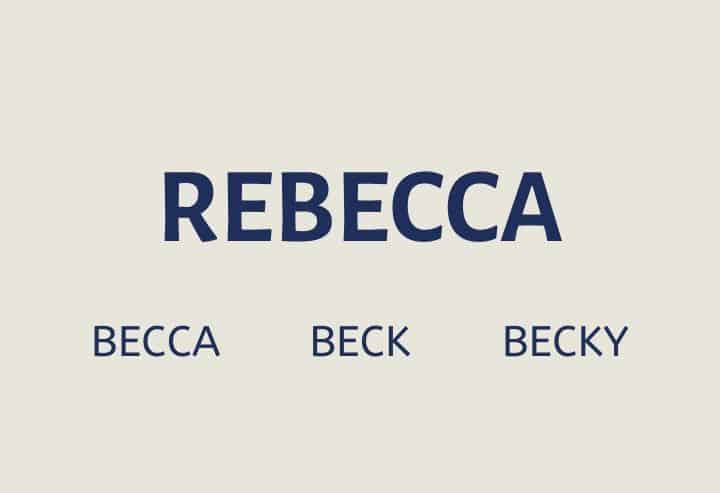 40 Good Nicknames For Rebecca Find Nicknames