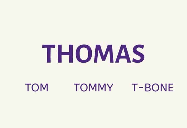 Nicknames for Thomas