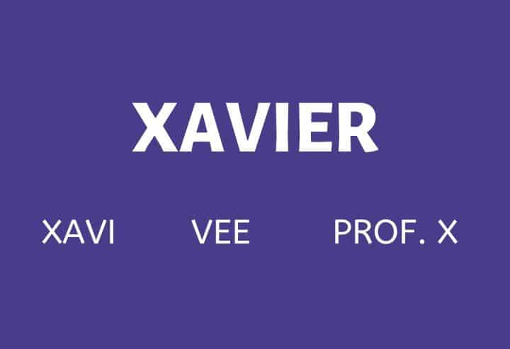 Nicknames for Xavier