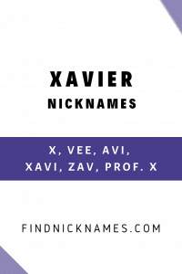 Xavier Nicknames