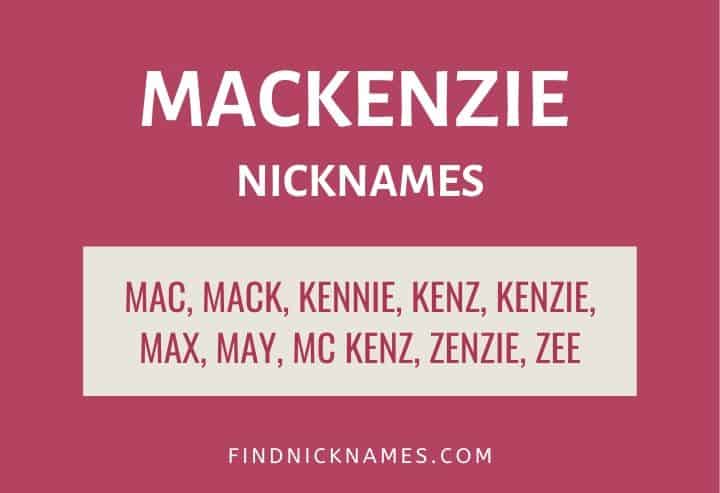 30 Awesome Nicknames For Mackenzie Find Nicknames