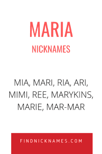 Nicknames for Maria