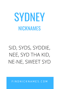 Nicknames for Sydney