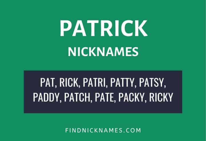 Patrick Nicknames