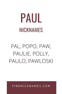 Paul Nicknames