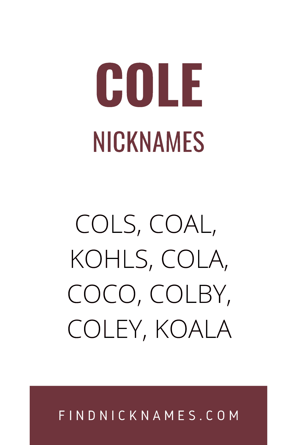30+ Creative Nicknames for Cole — Find Nicknames