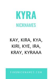 Kyra Nicknames
