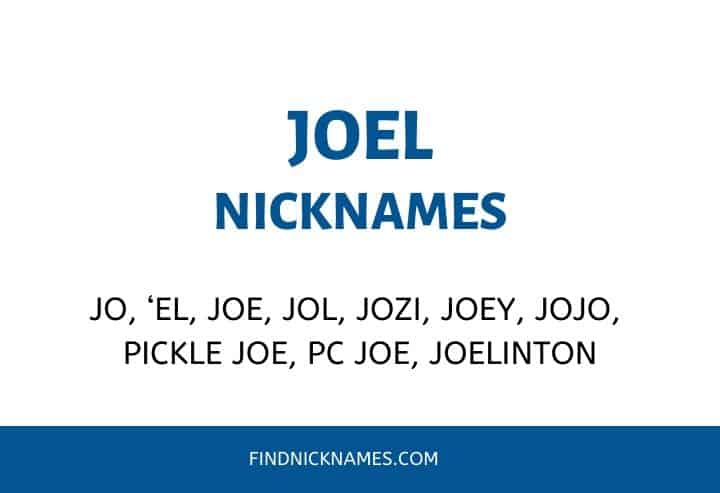 Nicknames for Joel