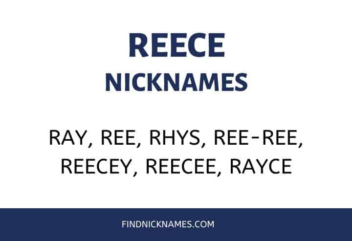 Nicknames for Reece or Reese