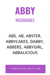 Abby Nicknames