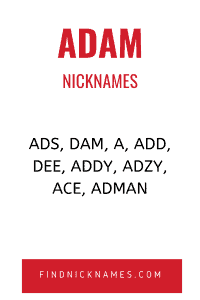 Adam Nicknames