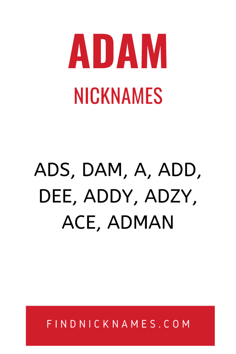 20+ Creative Nicknames for Adam — Find Nicknames