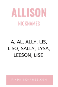 Allison Nicknames