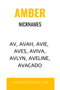 Amber Nicknames