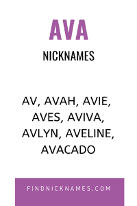 Nicknames For Ava