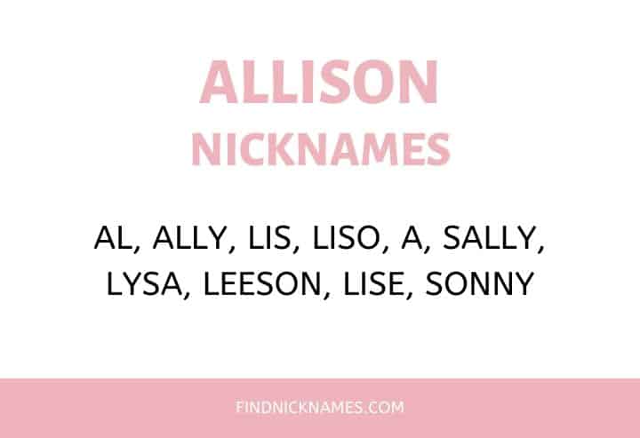 Nicknames for Allison