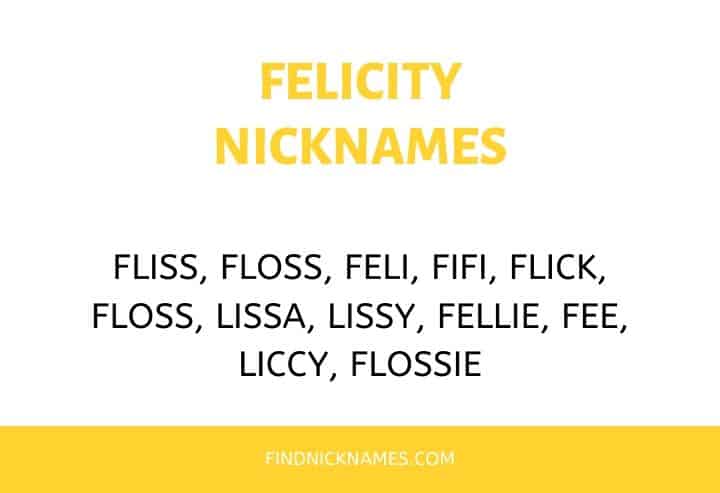 Nicknames for Felicity