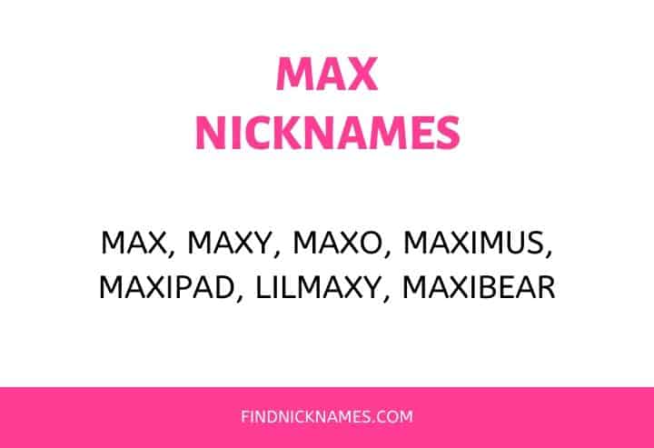 Nicknames for Max