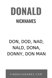 Donald Nicknames