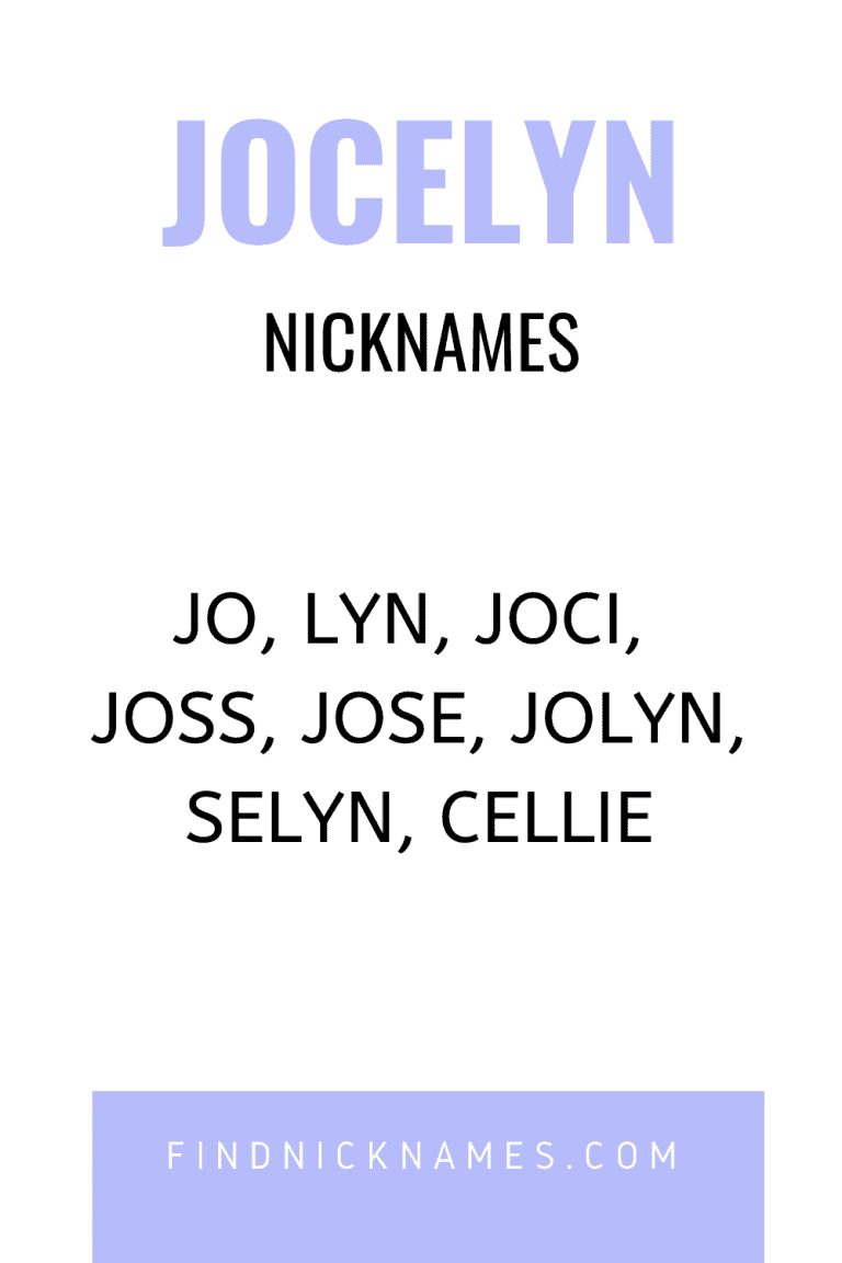 What Is A Nickname For Jocelyn at Rachel Byers blog