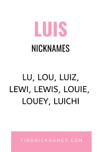 Luis Nicknames
