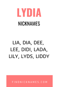 Lydia Nicknames
