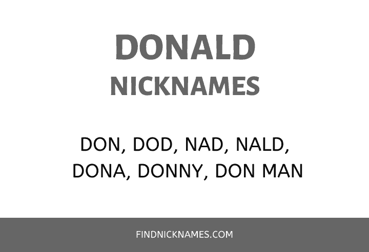 Nicknames for Donald