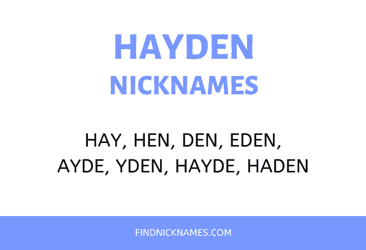Nicknames for Hayden