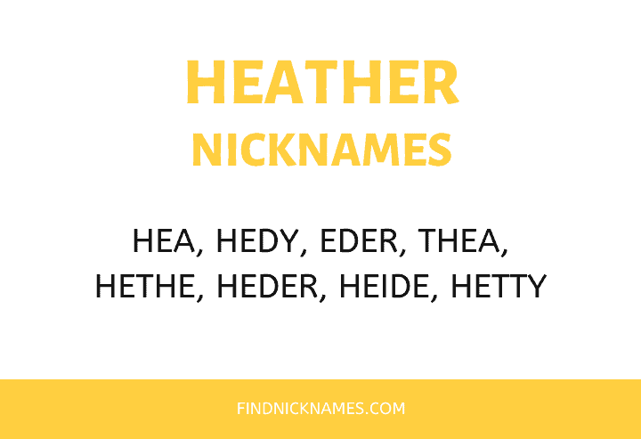 Nicknames for Heather