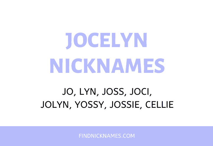 Nicknames for Jocelyn